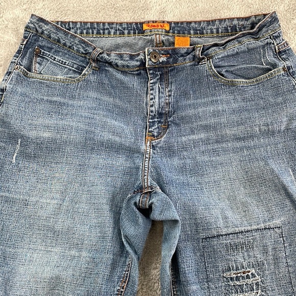 Zana Di Vintage Jeans Women's 20 Distressed Patchwork Baggy Denim Hip Hop 90's - Picture 4 of 16